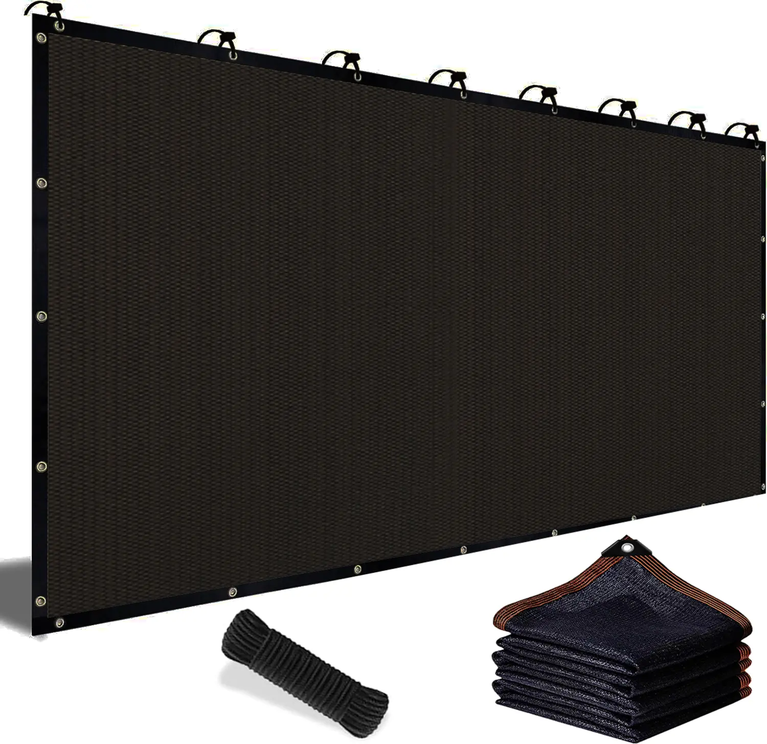 90% Blackout Cloth (Black) - 10 x 13ft UV-Resistant Shade Net with Reinforced Rivets, Suitable for Outdoor Adventures / Camping / Garden / Patio / Greenhouse.Mesh Shade Cloth,father's day gifts