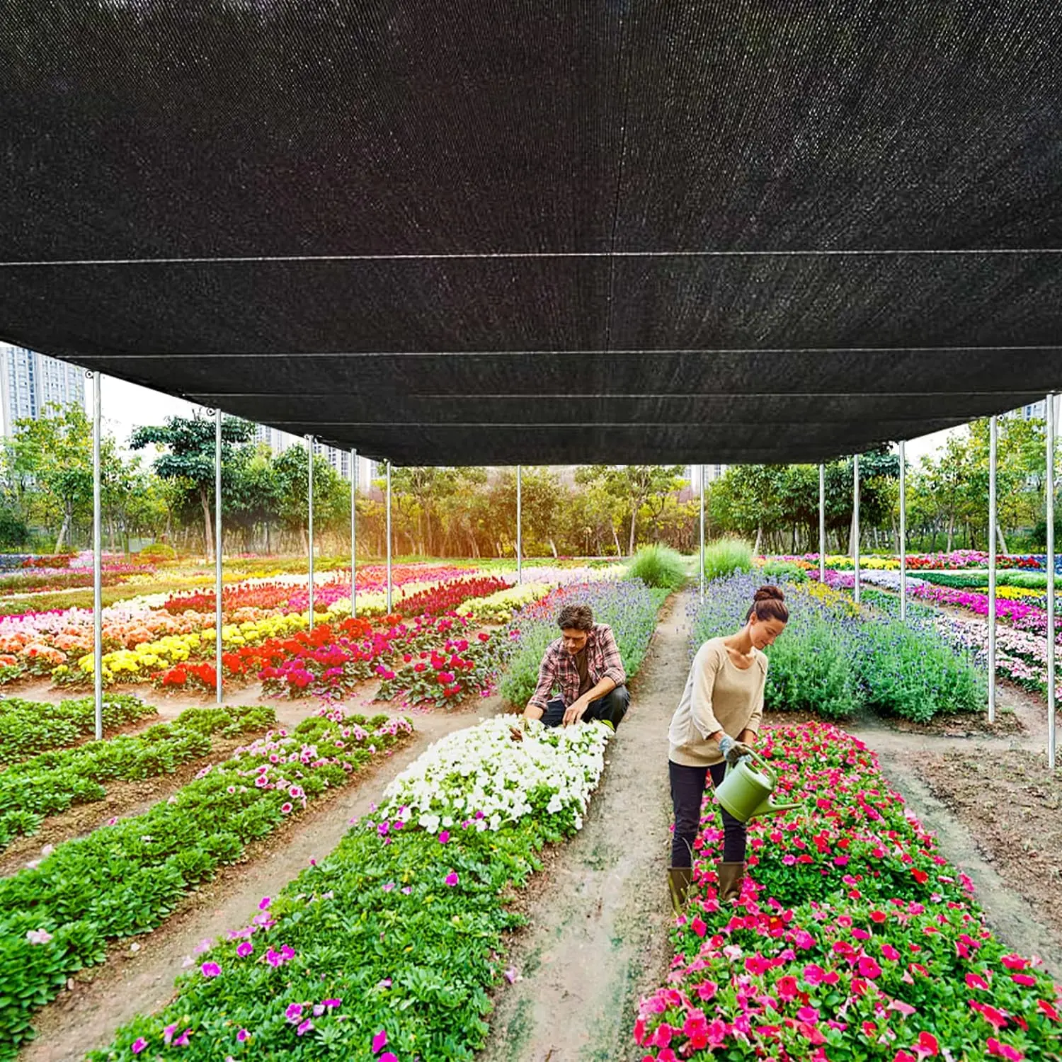 90% Blackout Cloth (Black) - 10 x 13ft UV-Resistant Shade Net with Reinforced Rivets, Suitable for Outdoor Adventures / Camping / Garden / Patio / Greenhouse.Mesh Shade Cloth,father's day gifts - Image 4